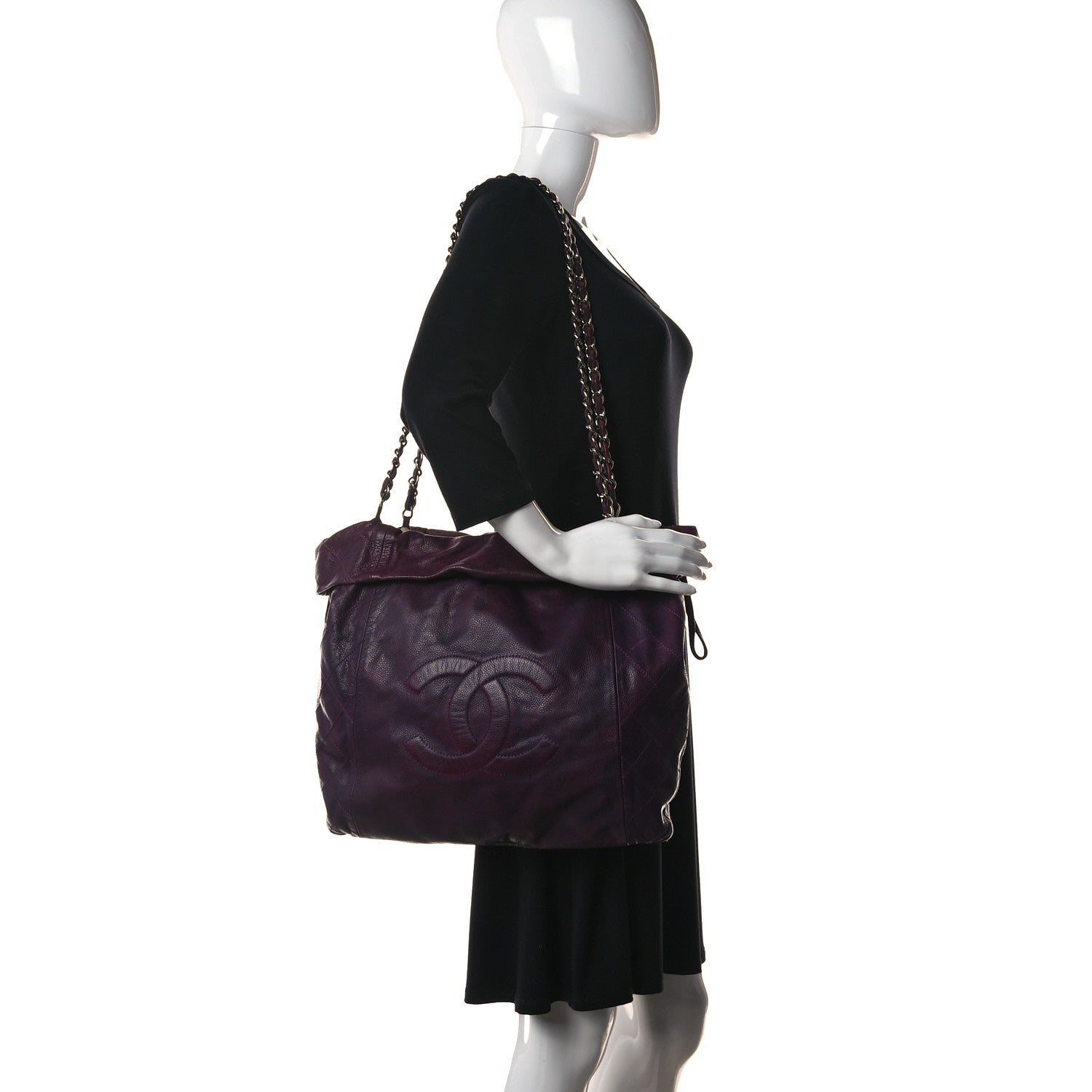 Chanel Caviar 31 Drawstring Tote Burgundy 2 of 21