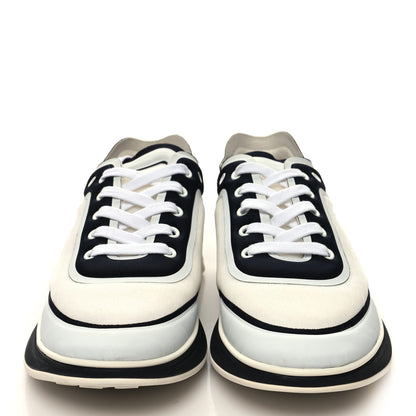 Chanel Lycra Womens CC Sneakers 41 White Black 2 of 7