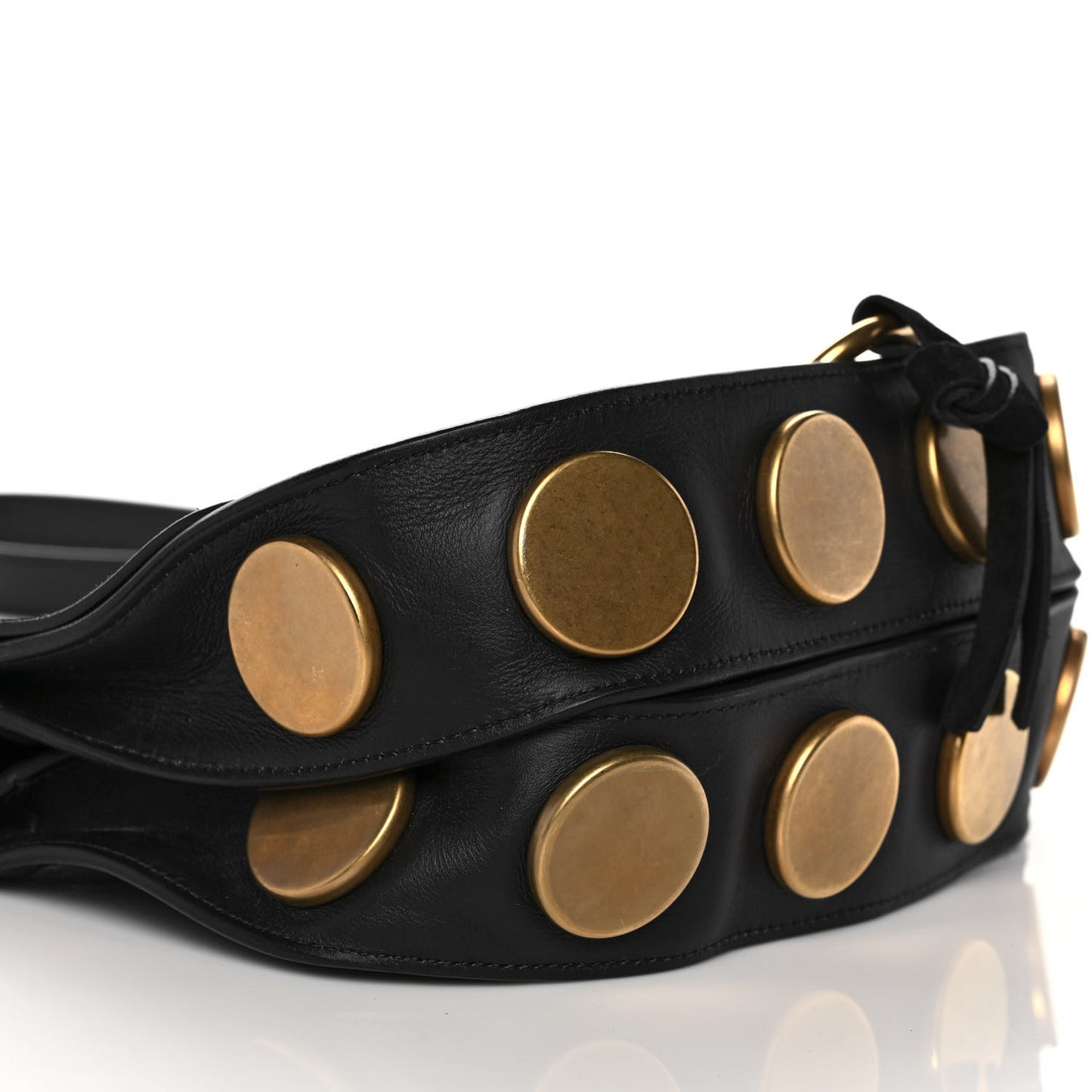 Suede Smooth Calfskin Medium Kurtis Shoulder Bag Black