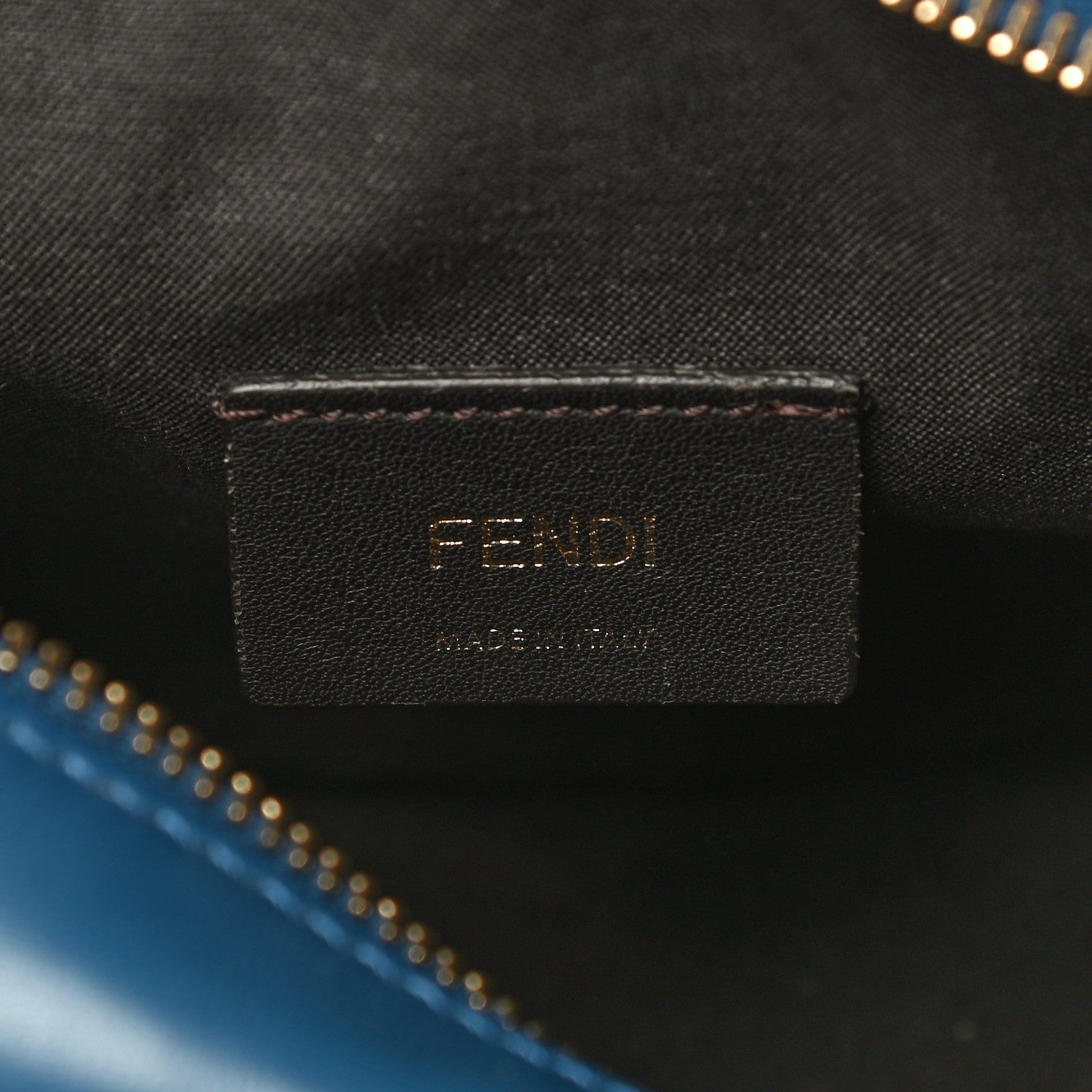 Fendi Glazed Fabric Vitello Century FF 1974 Stamp Patch Mini Camera Case Mogano Panna Iris 6 of 13