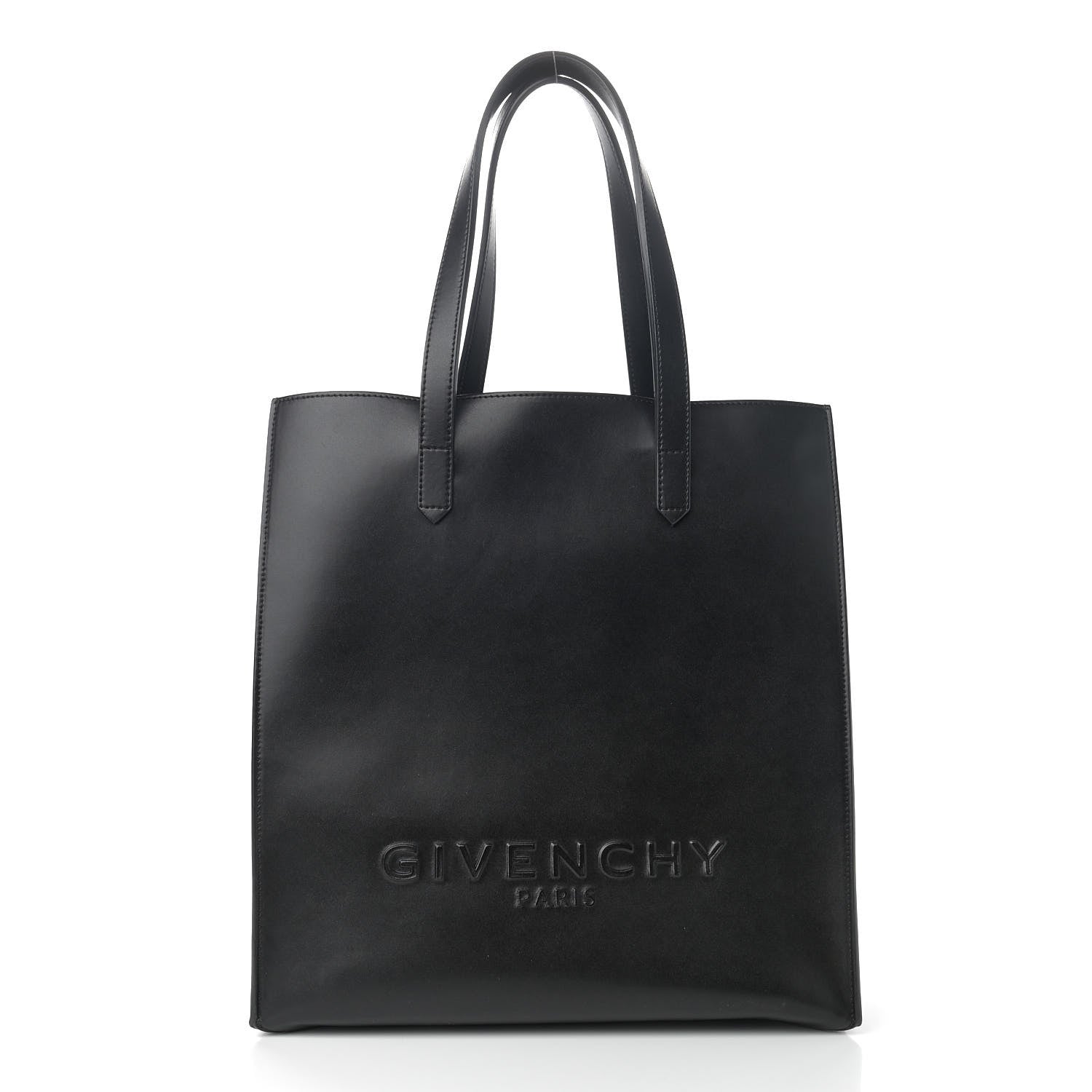Givenchy Calfskin Logo Debossed Medium Shopper Tote Black 2 of 10