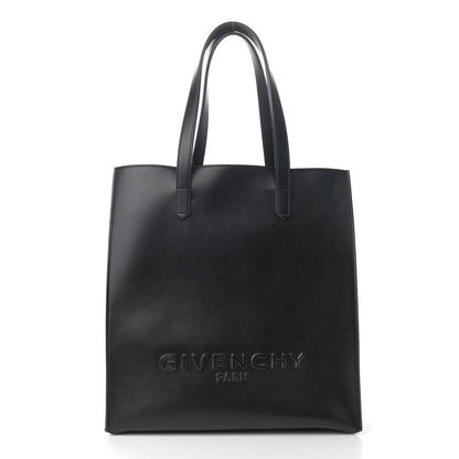 Givenchy Calfskin Logo Debossed Medium Shopper Tote Black 2 of 10
