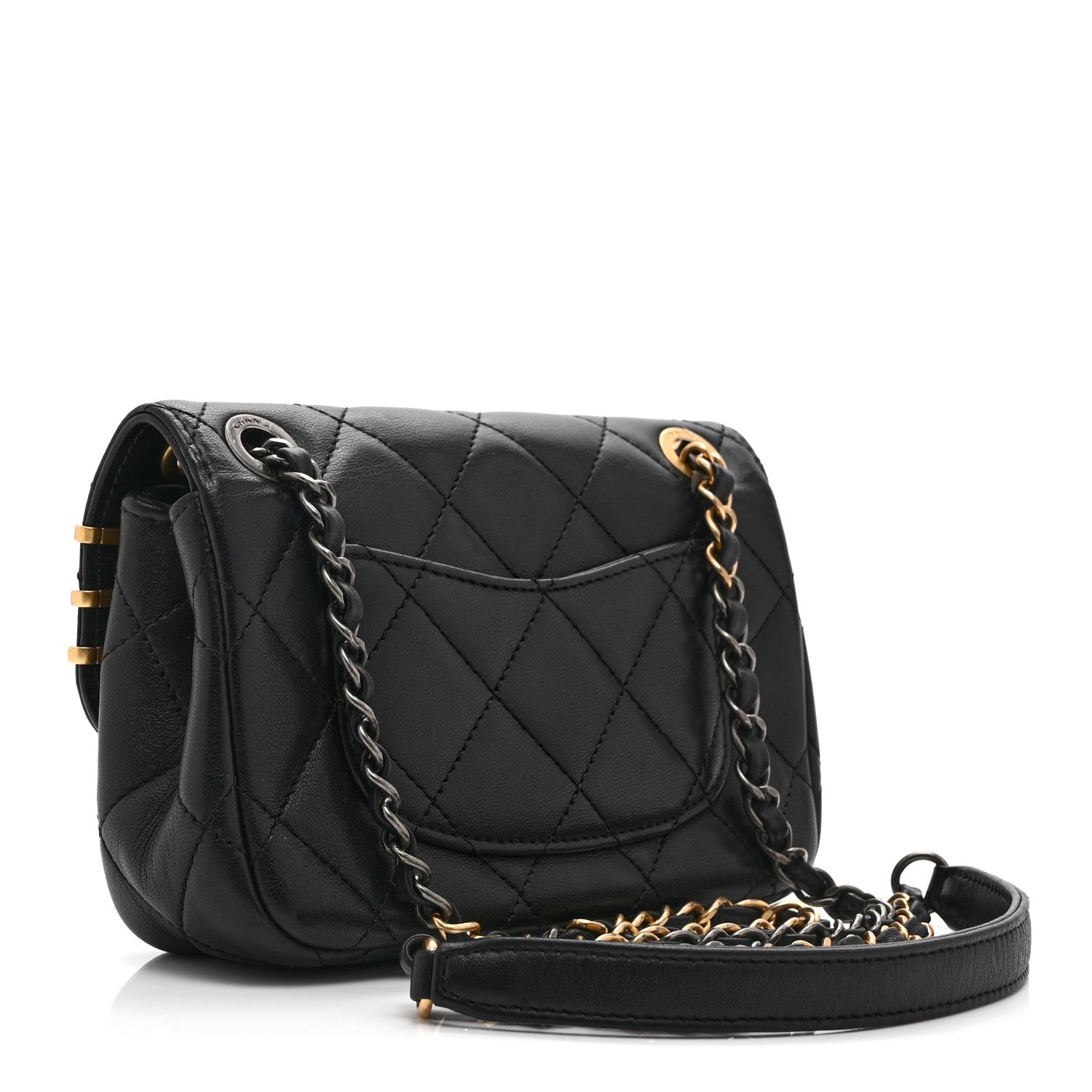 Chanel Lambskin Quilted Mini Coco Clips Single Flap Black 3 of 10