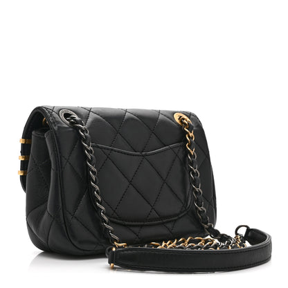 Chanel Lambskin Quilted Mini Coco Clips Single Flap Black 3 of 10