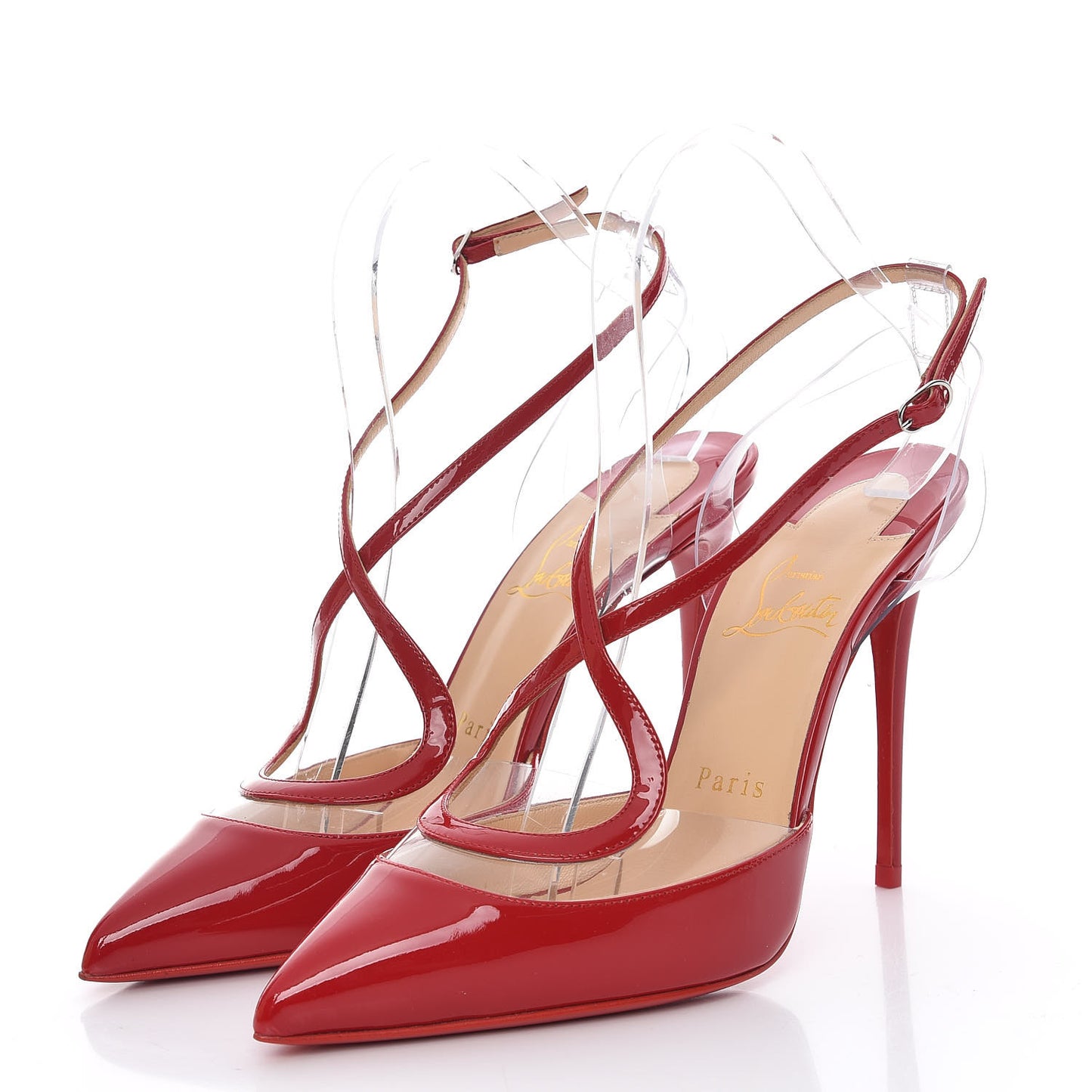 Patent PVC Cupidetta 100 Pumps 37.5 Loubi Transparent