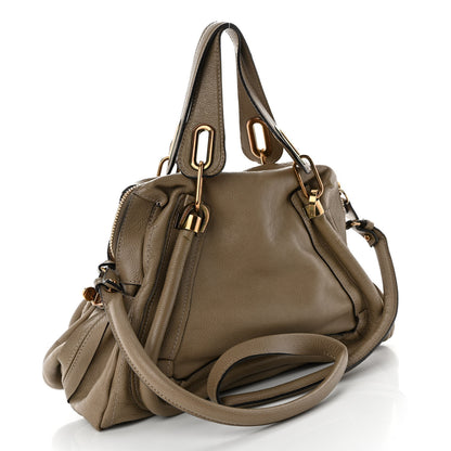 Chloe Calfskin Medium Paraty Barbour Khaki 3 of 14