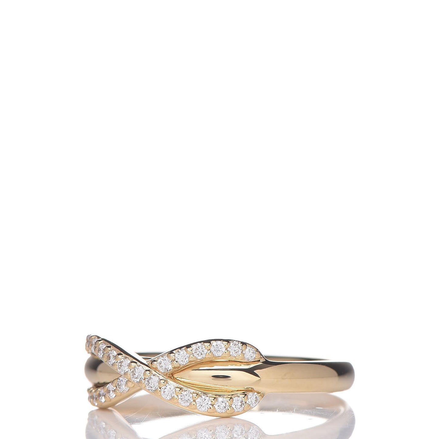 18K Yellow Gold Diamond Infinity Ring 51 5.75