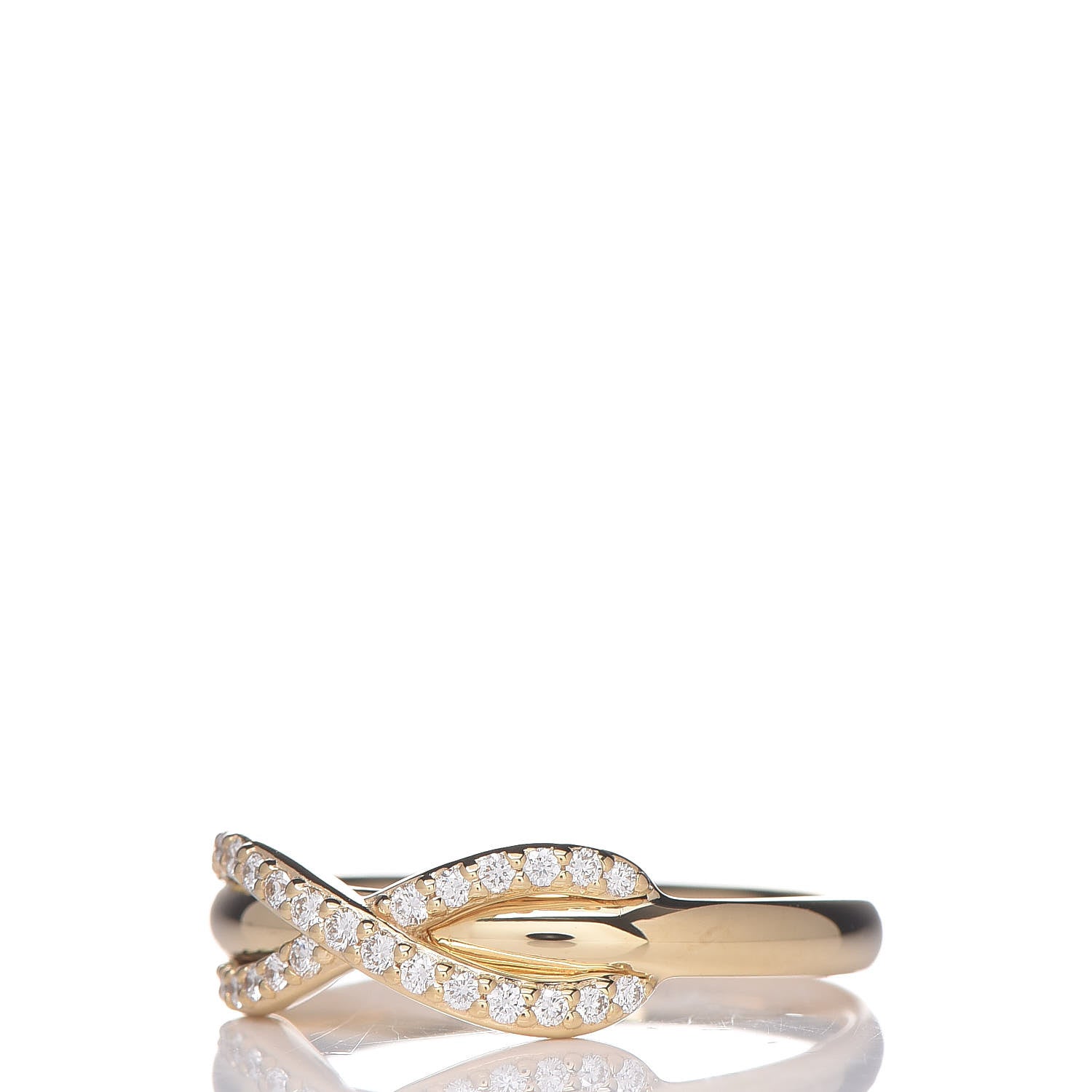 Tiffany 18K Yellow Gold Diamond Infinity Ring 51 5.75 3 of 5