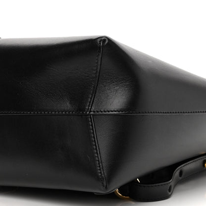Mansur Gavriel Calfskin Backpack Bag Black Gold 10 of 12