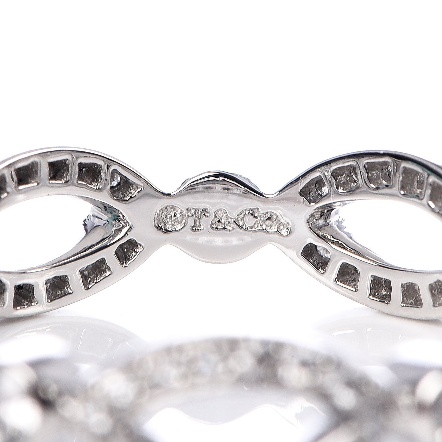 Platinum Diamond Open Jazz Eternity Band Ring 55 7.25