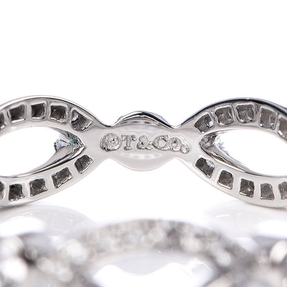 Tiffany Platinum Diamond Open Jazz Eternity Band Ring 55 7.25 4 of 6