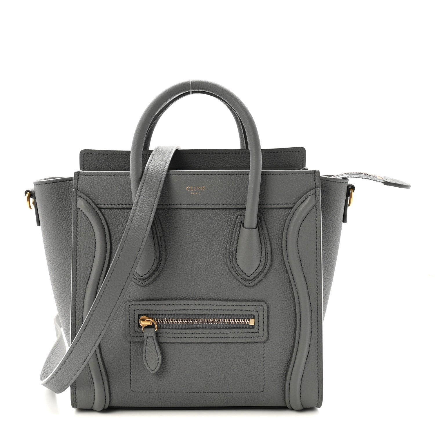 Celine Baby Drummed Calfskin Nano Luggage Kohl 1 of 10