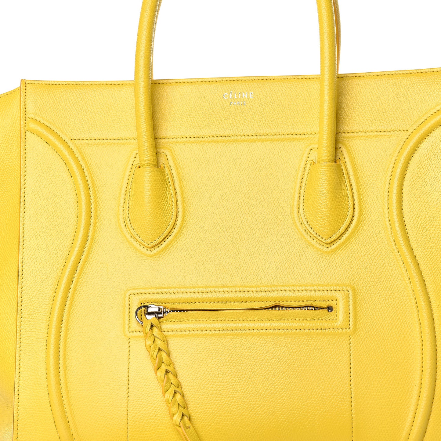 Grained Calfskin Medium Phantom Luggage Yellow