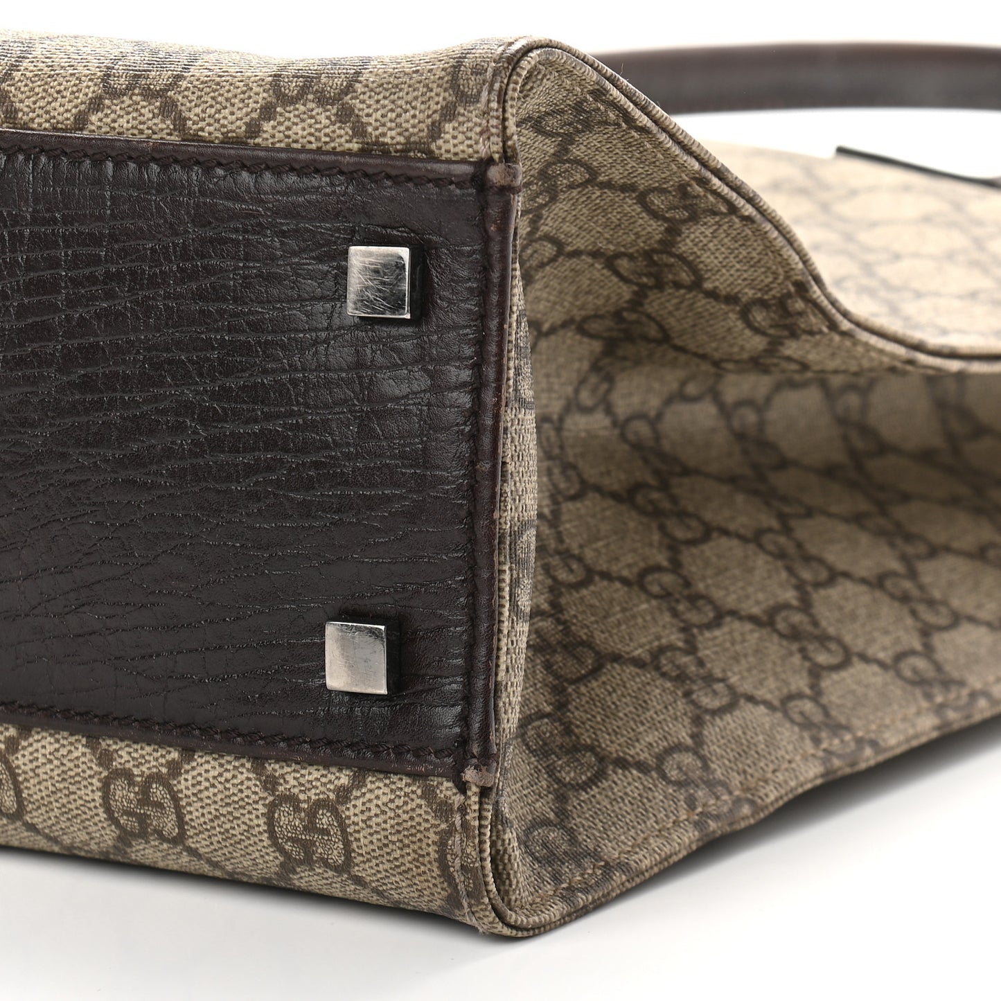 GG Plus Monogram Small Vertical Tote Dark Brown