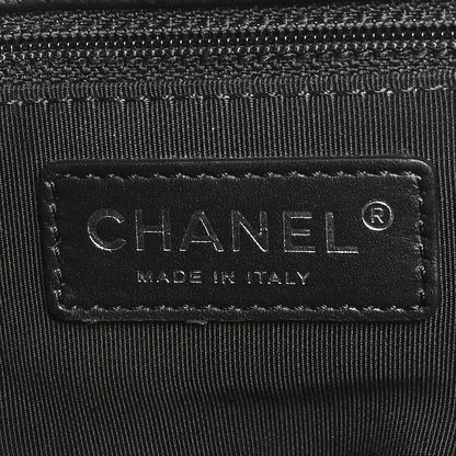 Chanel Grained Calfskin Quilted Large Casual Rock Backpack Black 6 of 12