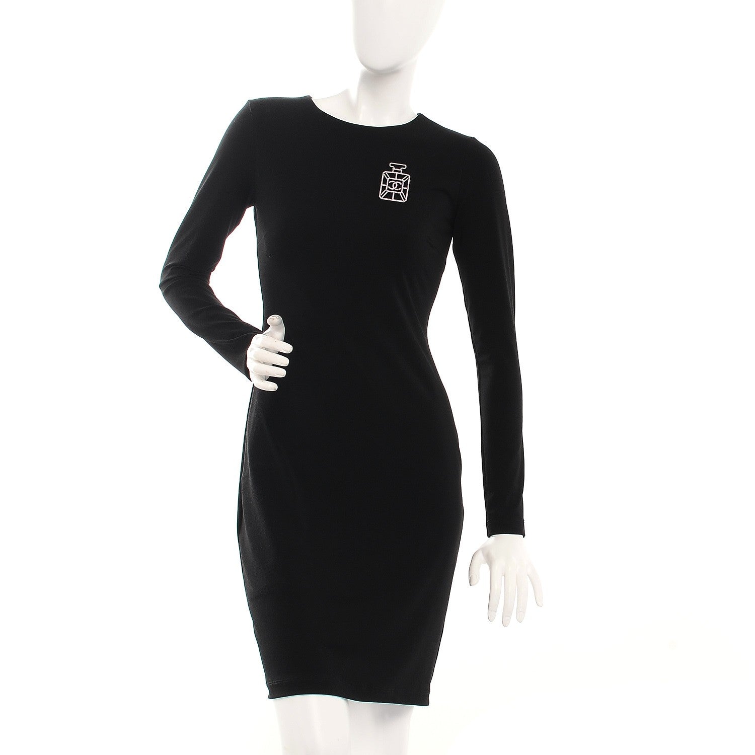 Chanel Metal Strass Perfume Bottle CC Brooch Silver 2 of 5