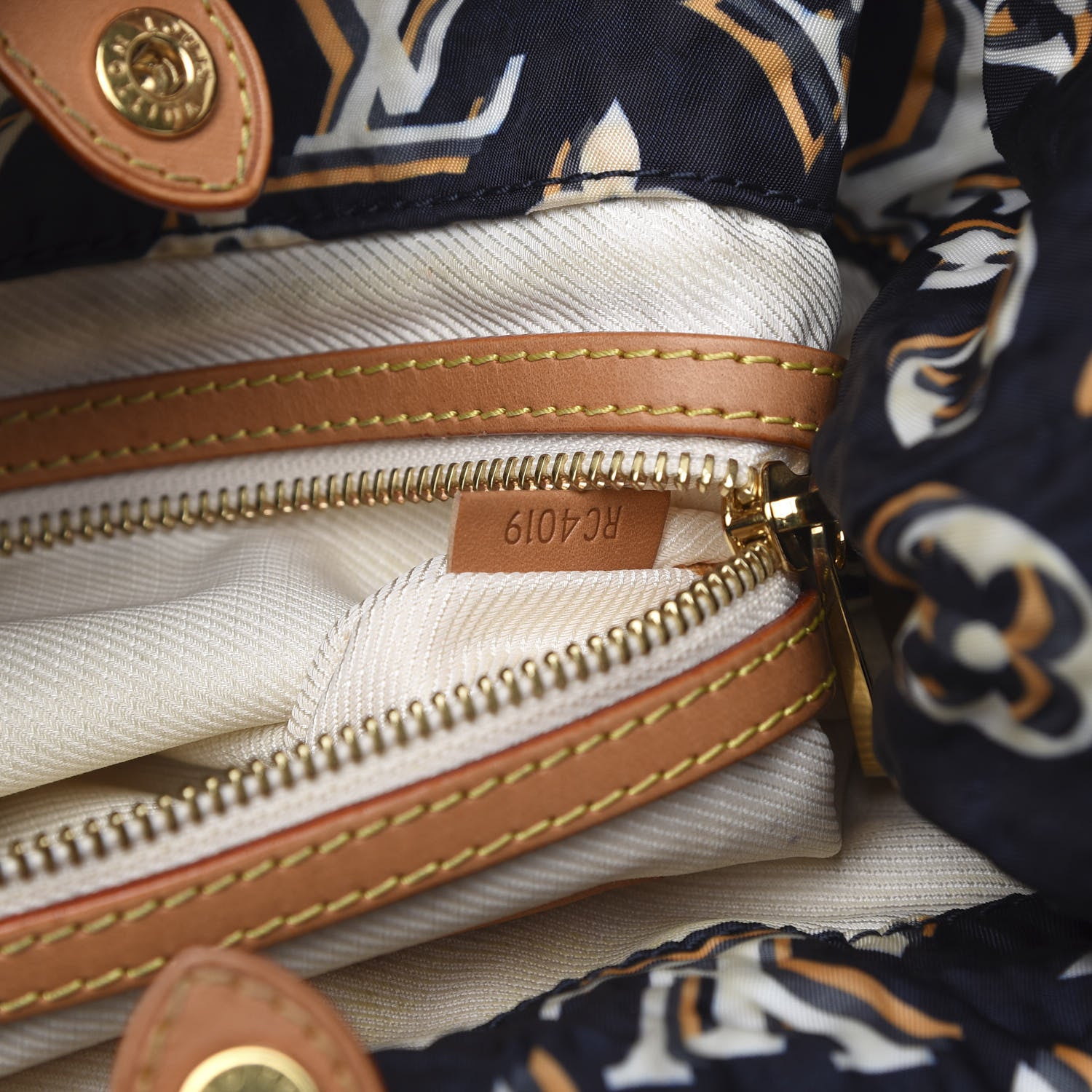 Louis Vuitton Nylon Monogram Cruise Bulles MM Navy 7 of 13