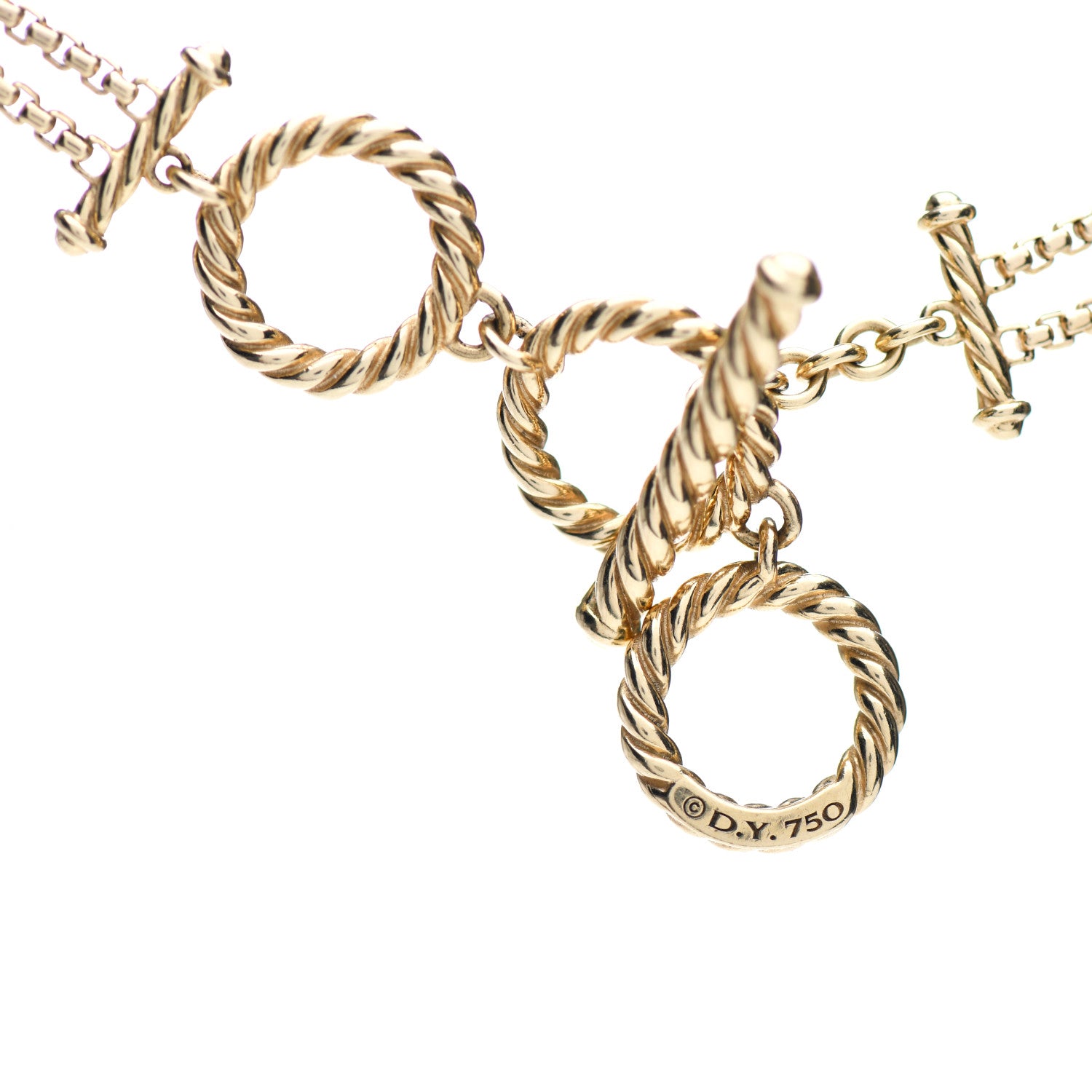 David Yurman 18K Yellow Gold Pearl Solari Fringe Necklace 4 of 4