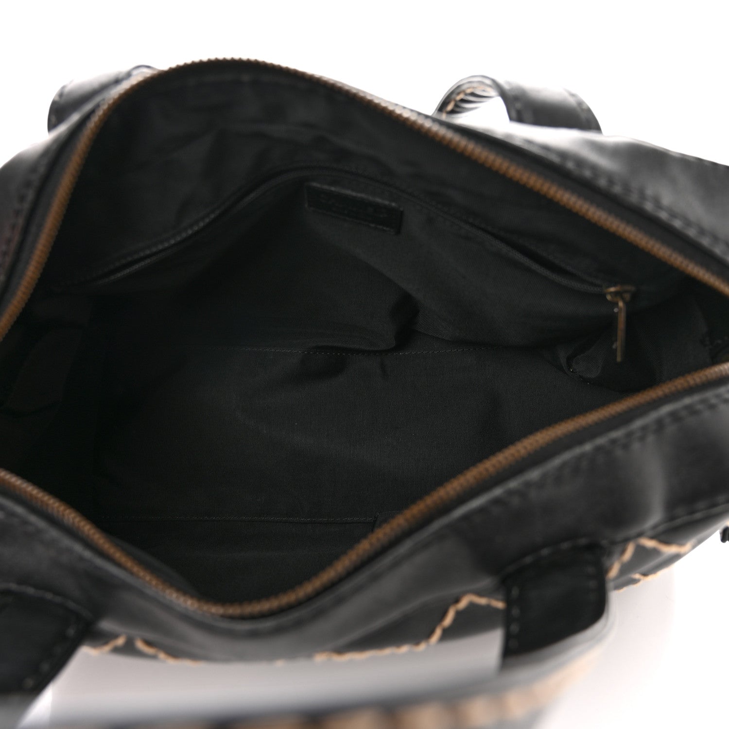 Chanel Calfskin Contrast Stitch Surpique Bowler Black 4 of 13