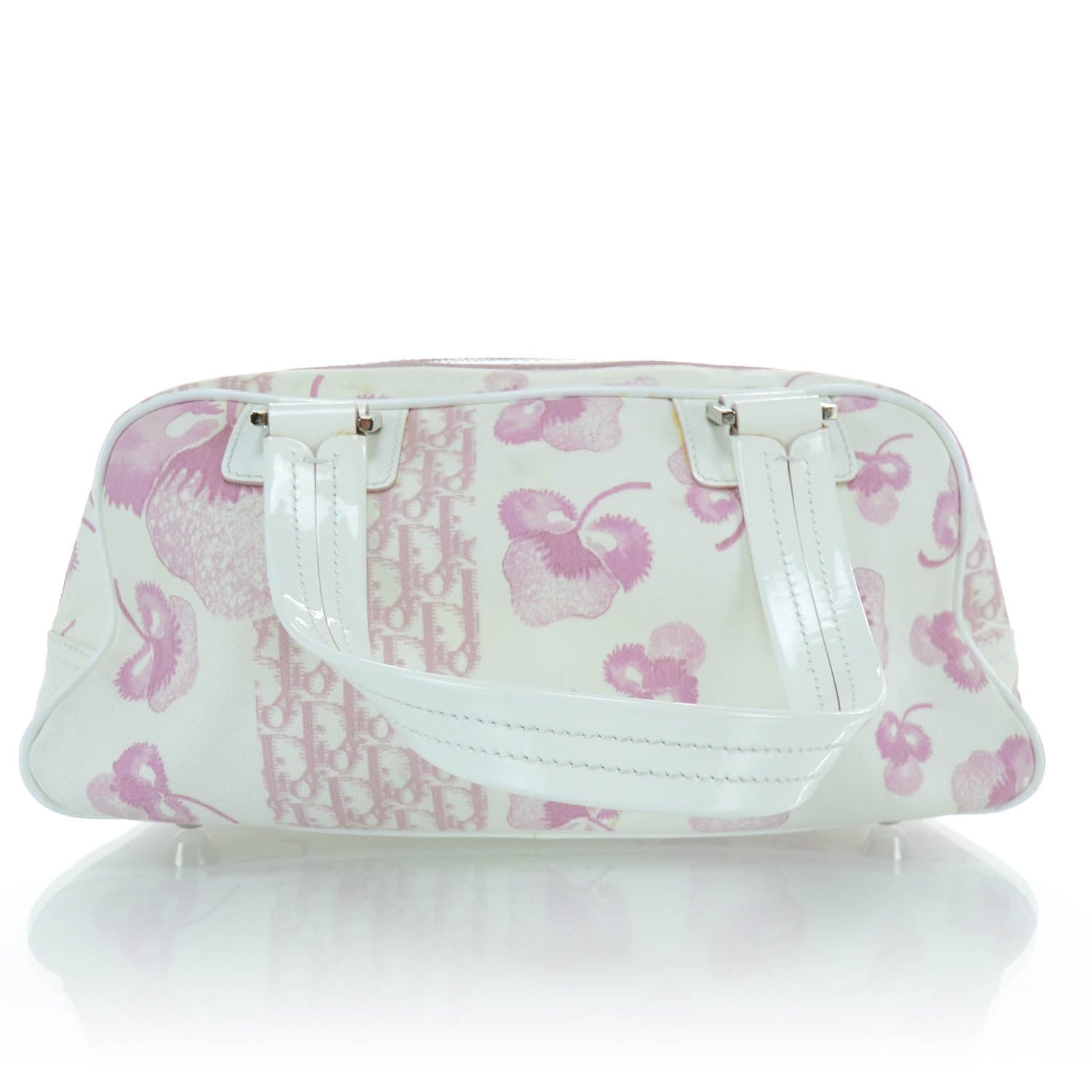 Christian Dior Canvas Monogram Floral Bowler Pink 3 of 11