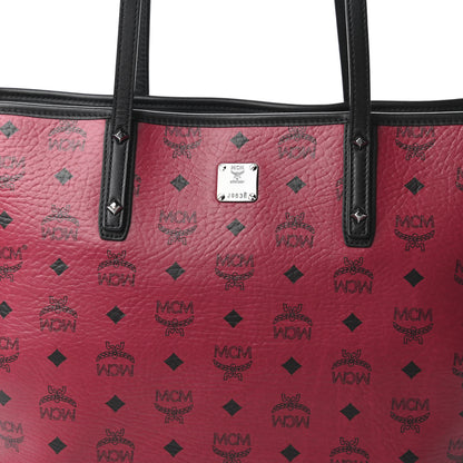 MCM Visetos Medium Anya Shopping Tote Scooter Red 9 of 11