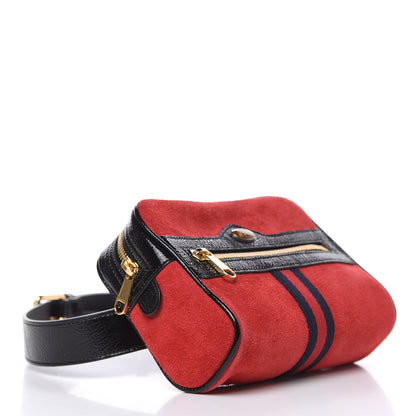 Gucci Suede Small Ophidia Belt Bag 75 30 Hibiscus Red 4 of 11