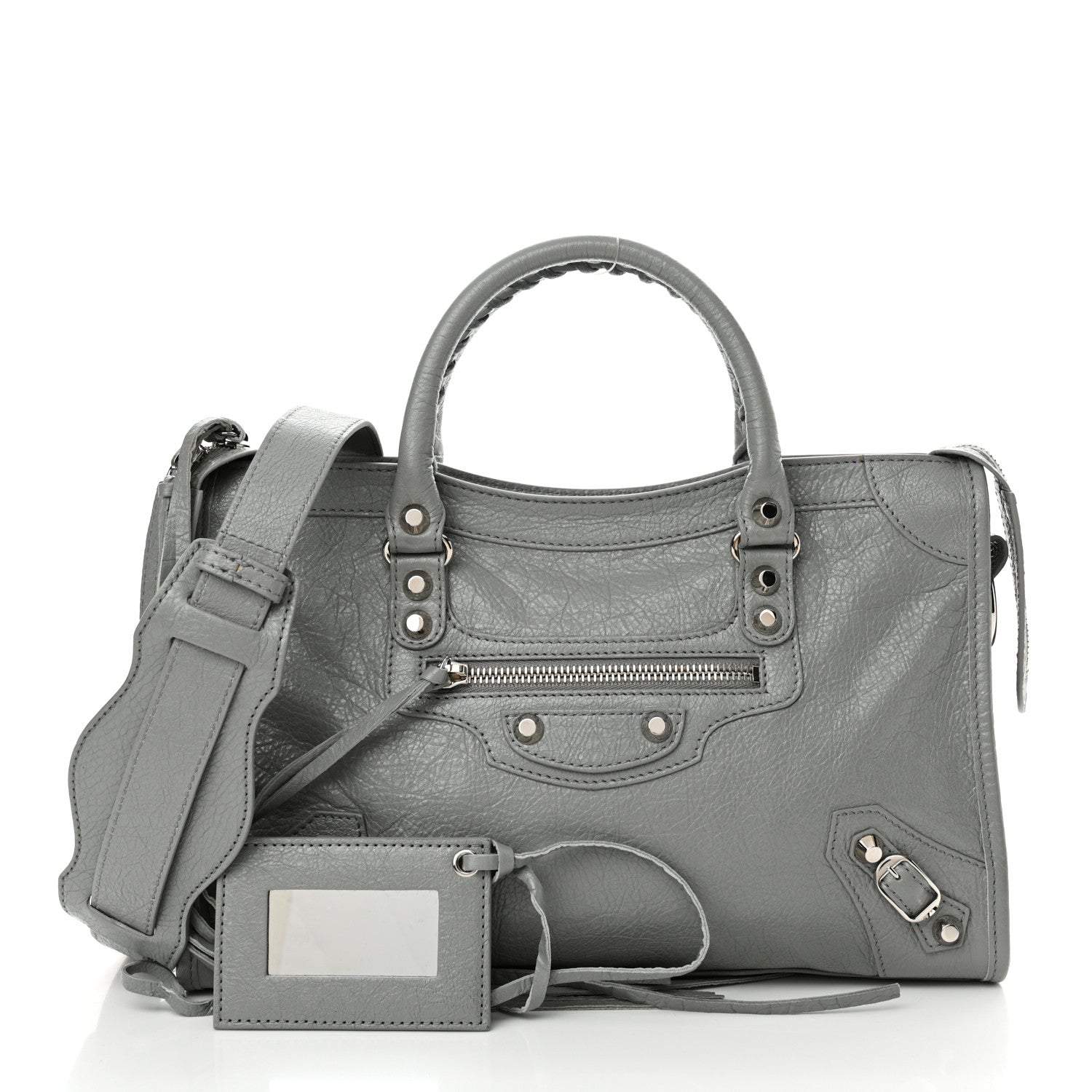 Balenciaga Agneau Classic Silver Hardware S City Gris Haussmannien 3 of 12