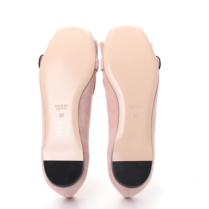 Gucci Kid Scamosciato Pearly GG Marmont Fringe Flats 37 Crystal Pink 6 of 11
