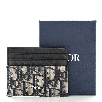 Christian Dior Grained Calfskin Oblique Card Holder Black 15 of 15