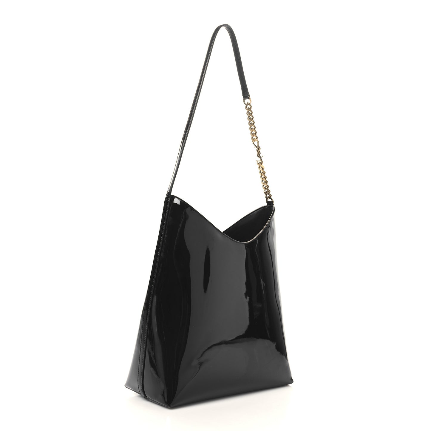 Patent Calfskin Rendez-Vous Hobo Black