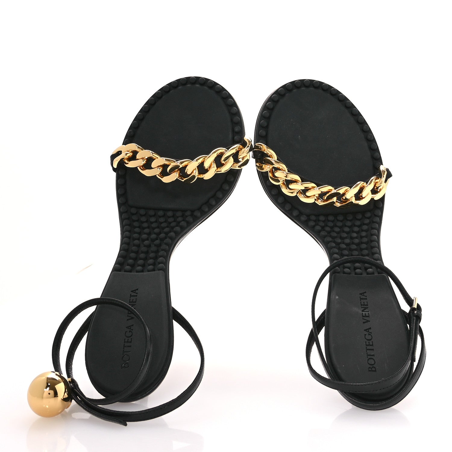 Bottega Veneta Lambskin Dot 100mm Sandals 40 Black 2 of 8