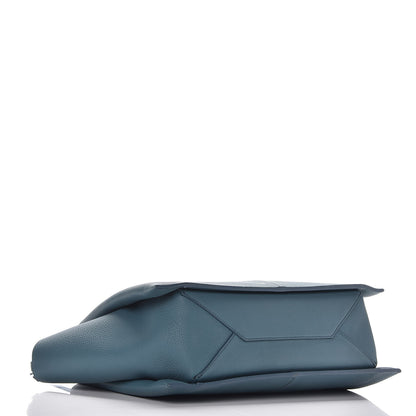Celine Baby Grained Calfskin Medium Tri-Fold Bag Ocean 4 of 10