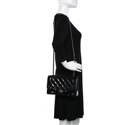 Chanel Patent Quilted Small Single Flap Black 2 of 13