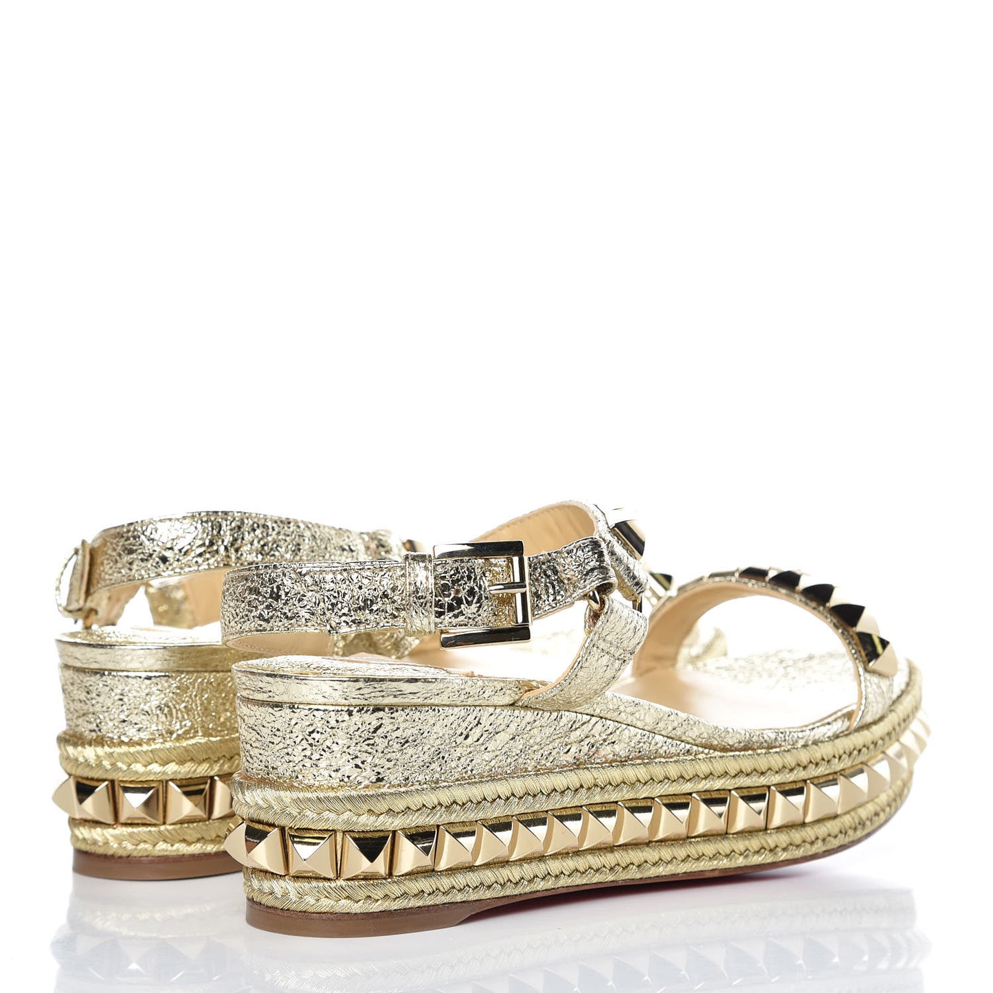 Specchio Vintage Cataclou 60 Platform Sandals 36 Platine Light Gold