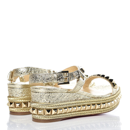Christian Louboutin Specchio Vintage Cataclou 60 Platform Sandals 36 Platine Light Gold 4 of 8