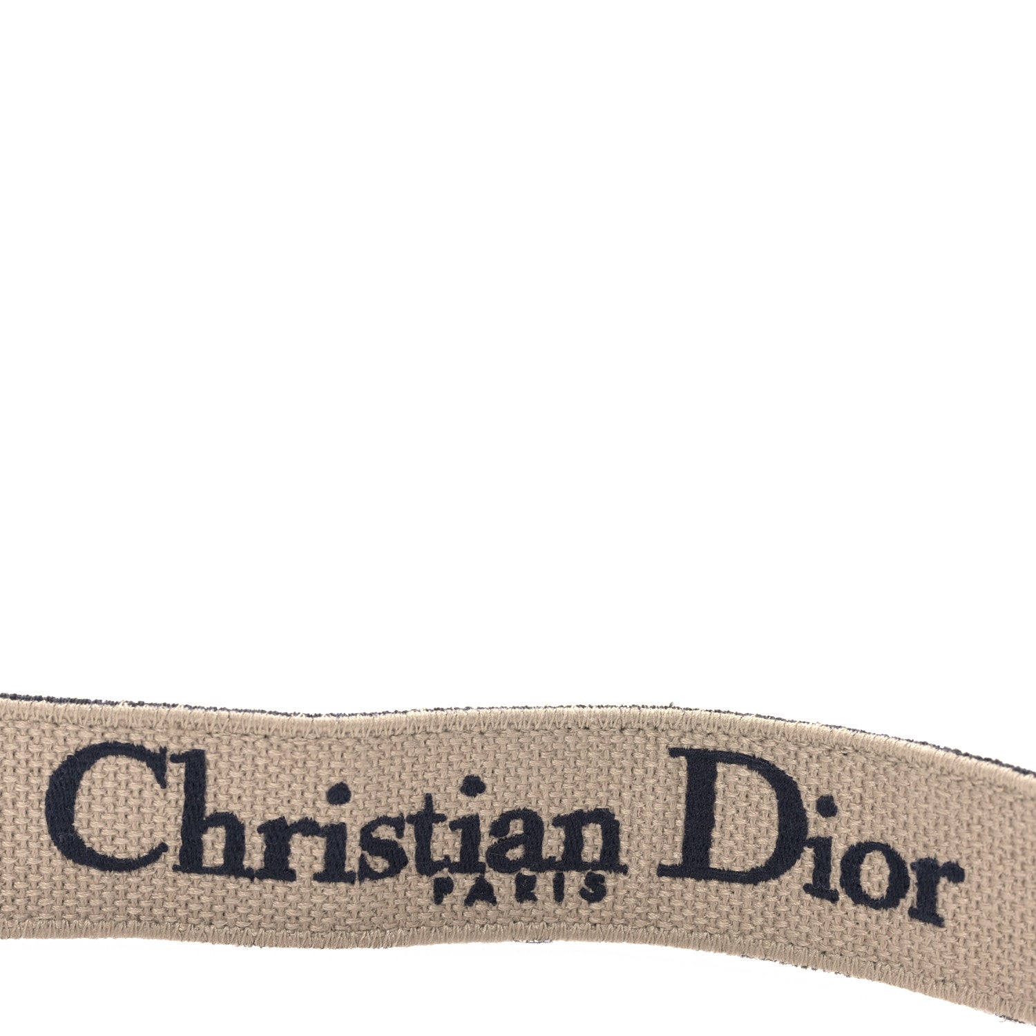 Christian Dior Canvas Embroidered Shoulder Strap Blue 3 of 4