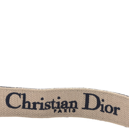Christian Dior Canvas Embroidered Shoulder Strap Blue 3 of 4