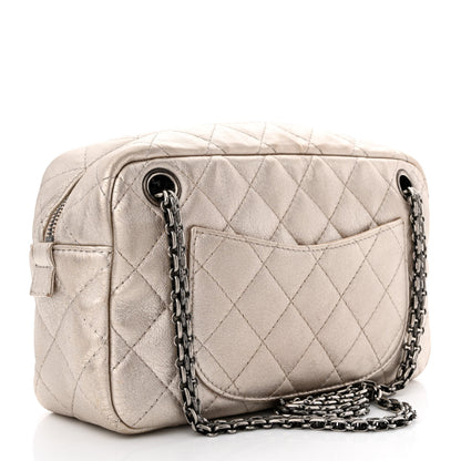 Chanel Metallic Aged Calfskin Quilted Medium Reissue Camera Case Gold 3 of 11