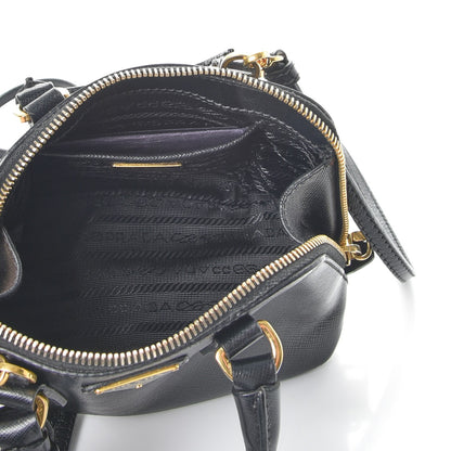 Prada Saffiano Lux Mini Promenade Tote Black 6 of 9