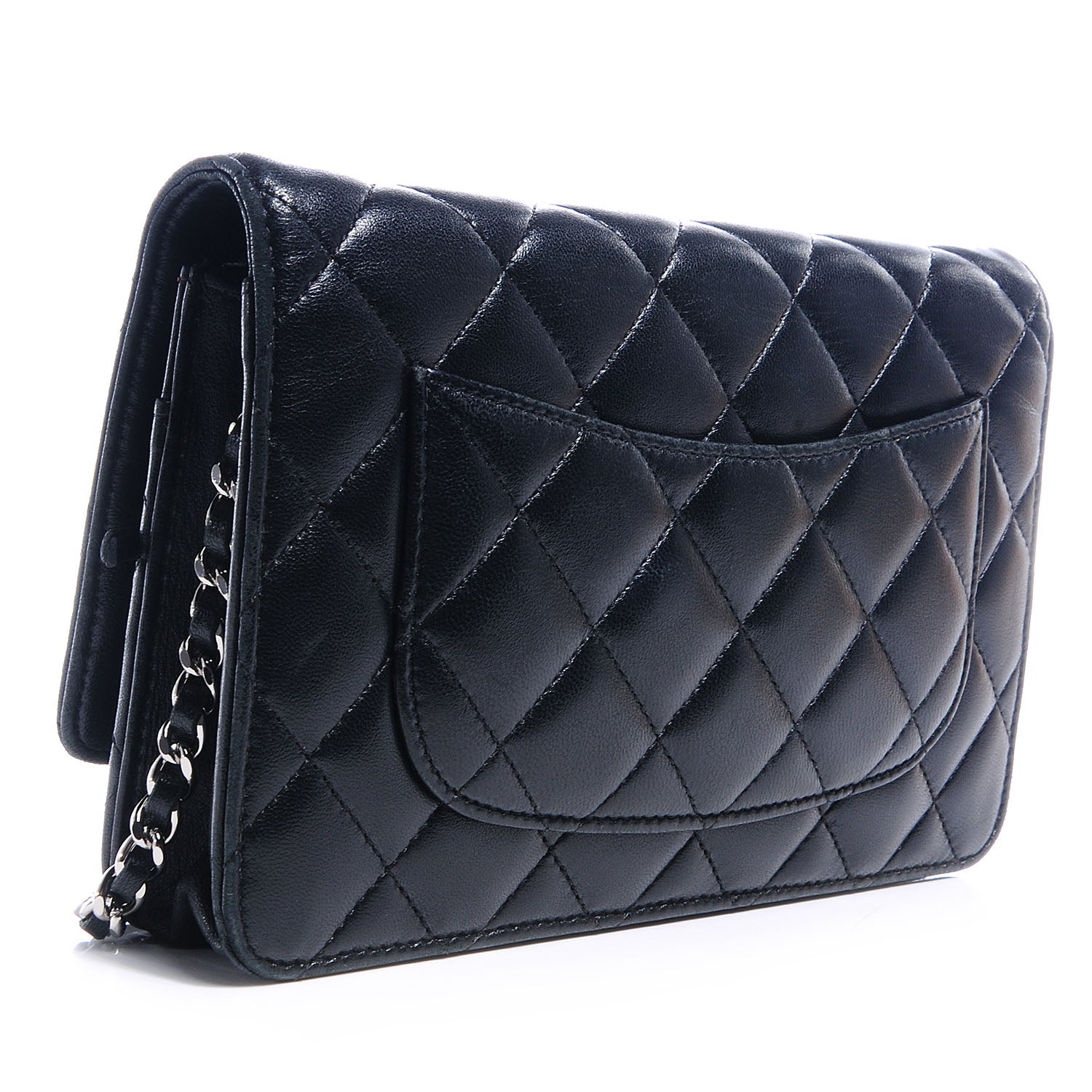 Chanel Lambskin Quilted Wallet On Chain Black 3 of 9