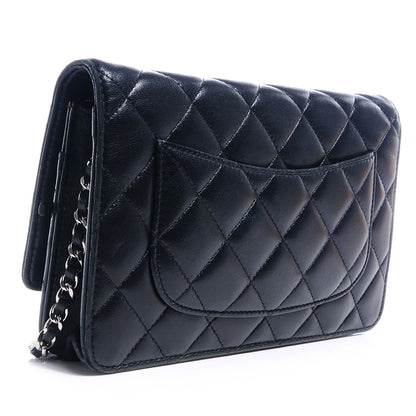 Chanel Lambskin Quilted Wallet On Chain Black 3 of 9
