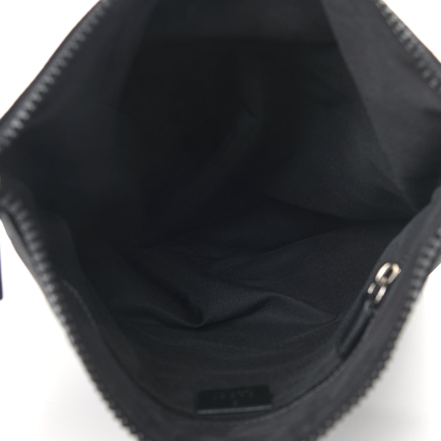 Nylon Monogram Medium Flat Messenger Bag Black