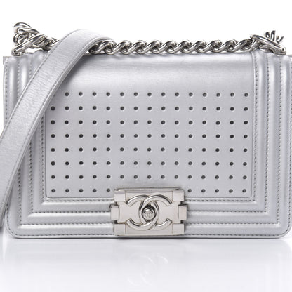 Chanel Metallic Lambskin LED Small Boy Flap Silver 8 of 17