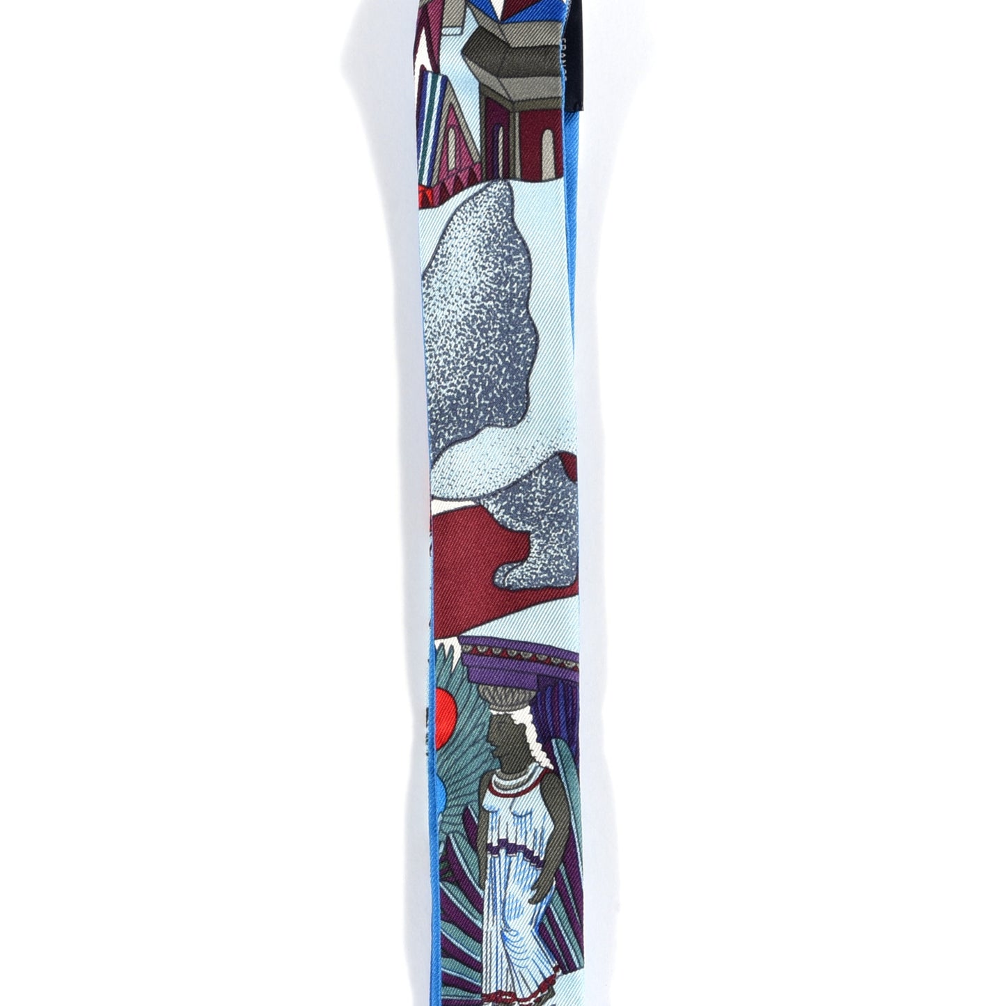 Silk Animapolis Plumetis Twillon Bordeaux Bleu Bleu Vif