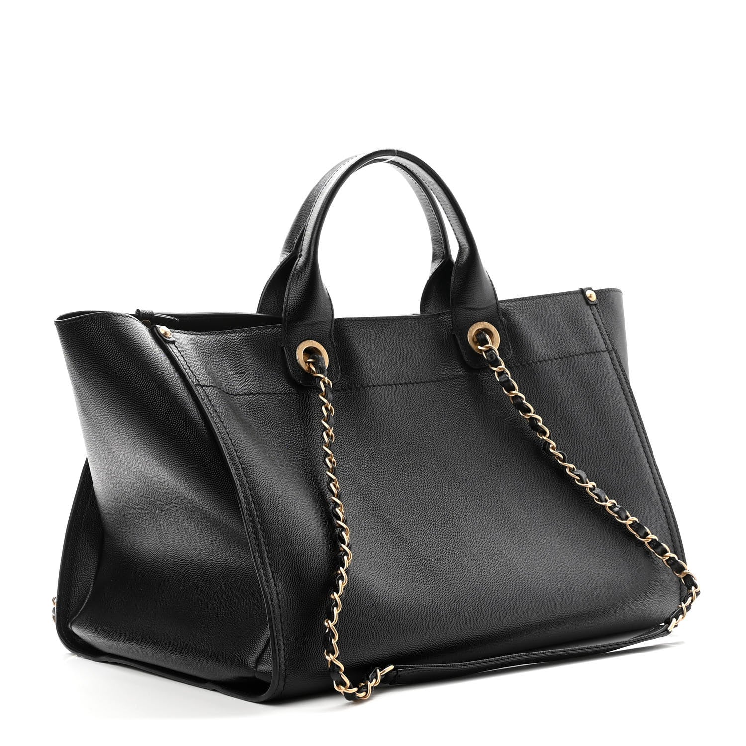 Chanel Caviar Medium Studded Deauville Tote Black 3 of 10