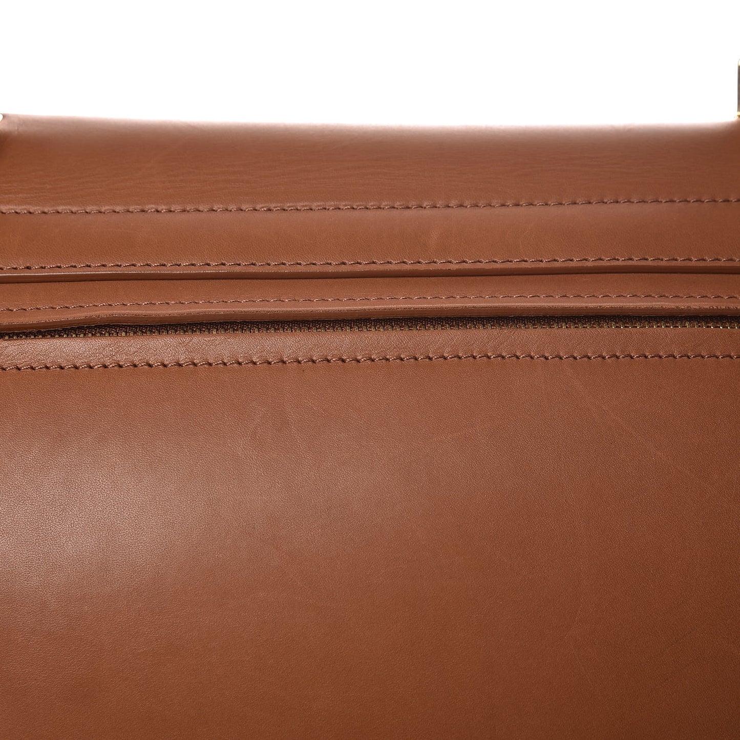 Natural Calfskin Suede Medium Trapeze Tan