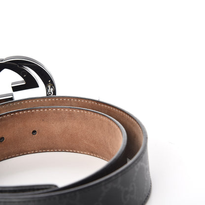 Gucci Imprime Monogram Interlocking G Belt 95 38 Black 7 of 10