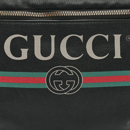 Gucci Grained Calfskin Logo Belt Bag Black 7 of 9