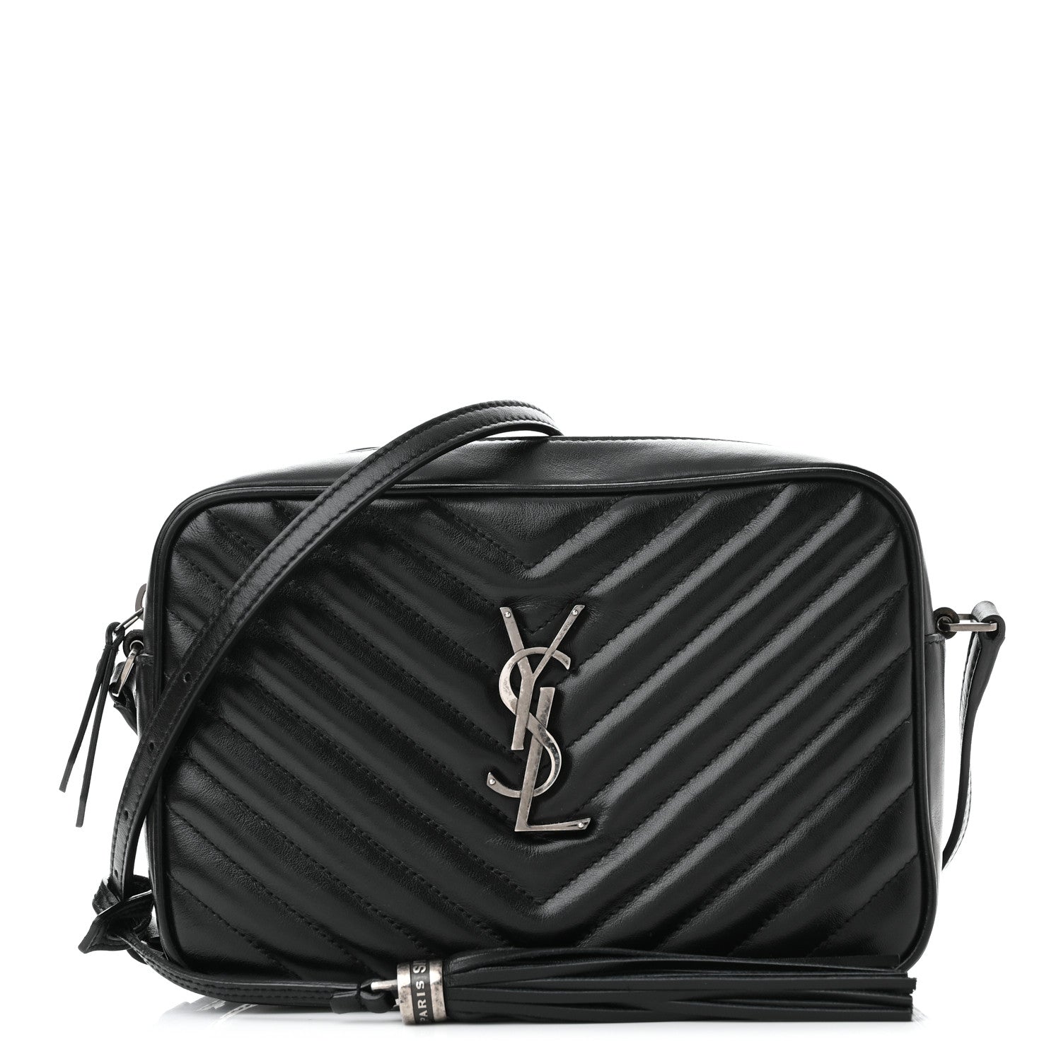Saint Laurent Calfskin Matelasse Monogram Lou Camera Bag Black 1 of 10