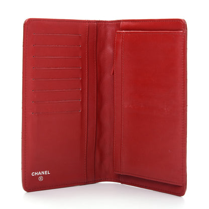 Chanel Patent Quilted Brilliant Yen Wallet Red 5 of 14